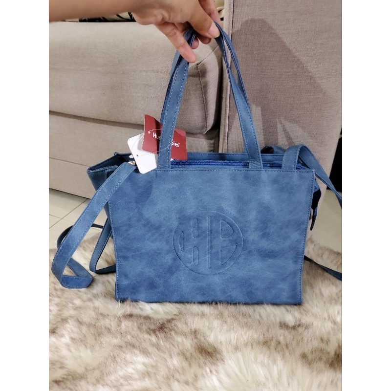 Tas Hush Puppies Ivanka M blue tote bag