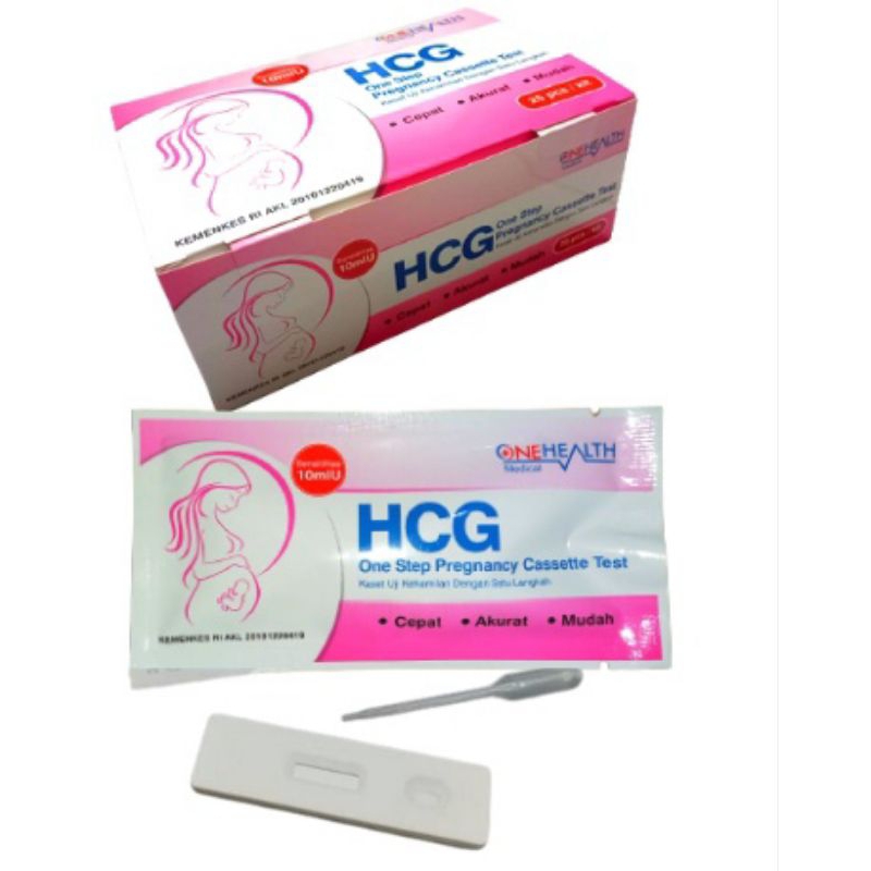 Tes Kehamilan HCG ONEHEALTH CASSETTE / 1 Buah Tes Hamil Cepat akurat bentuk Device One Health