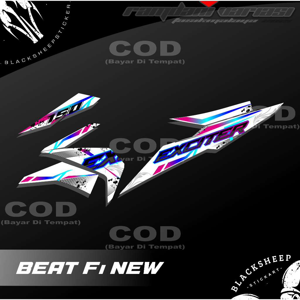 STRIPING BEAT NEW FI - STIKER BEAT STREET 2019 RAINBOW VARIASI