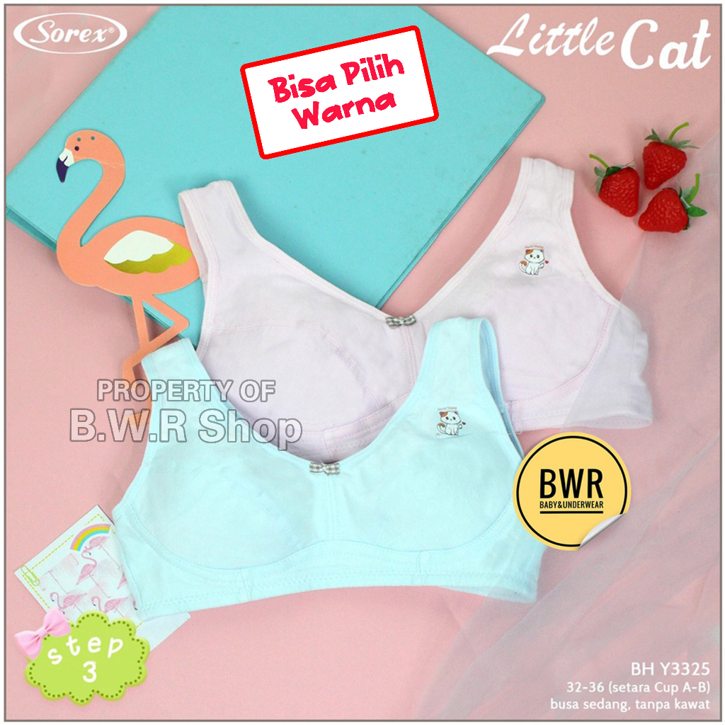 Bra Sorex Y3325 Young / Remaja Sorex Bra 3325 Step 3 Tanpa Busa Kawat Kait 3 PILIH WARNA | Bwr