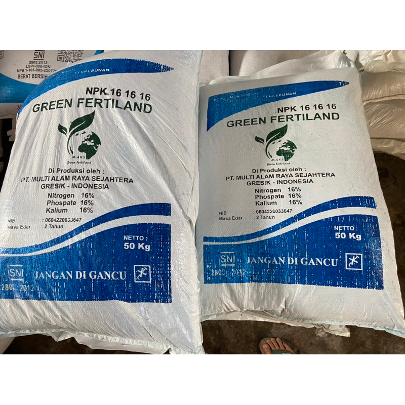 Pupuk NPK 16 Green Fertiland Biru 50kg