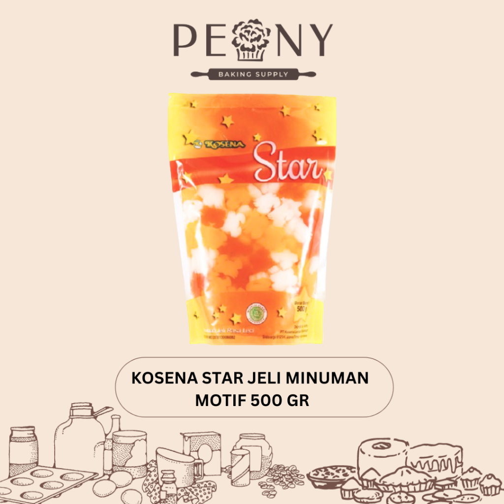 KOSENA STAR JELLY MOTIF TOPPING MINUMAN 500 GR