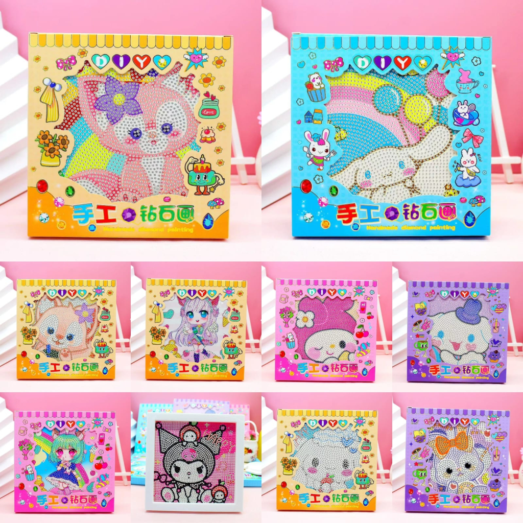 DIAMOND PAINTING STIKER MANIK DIY SWAROVSKY KARAKTER MAINAN EDUKASI KREATIFITAS ANAK  MAINAN EDUKASI TEMPEL KERAJINAN TANGAN