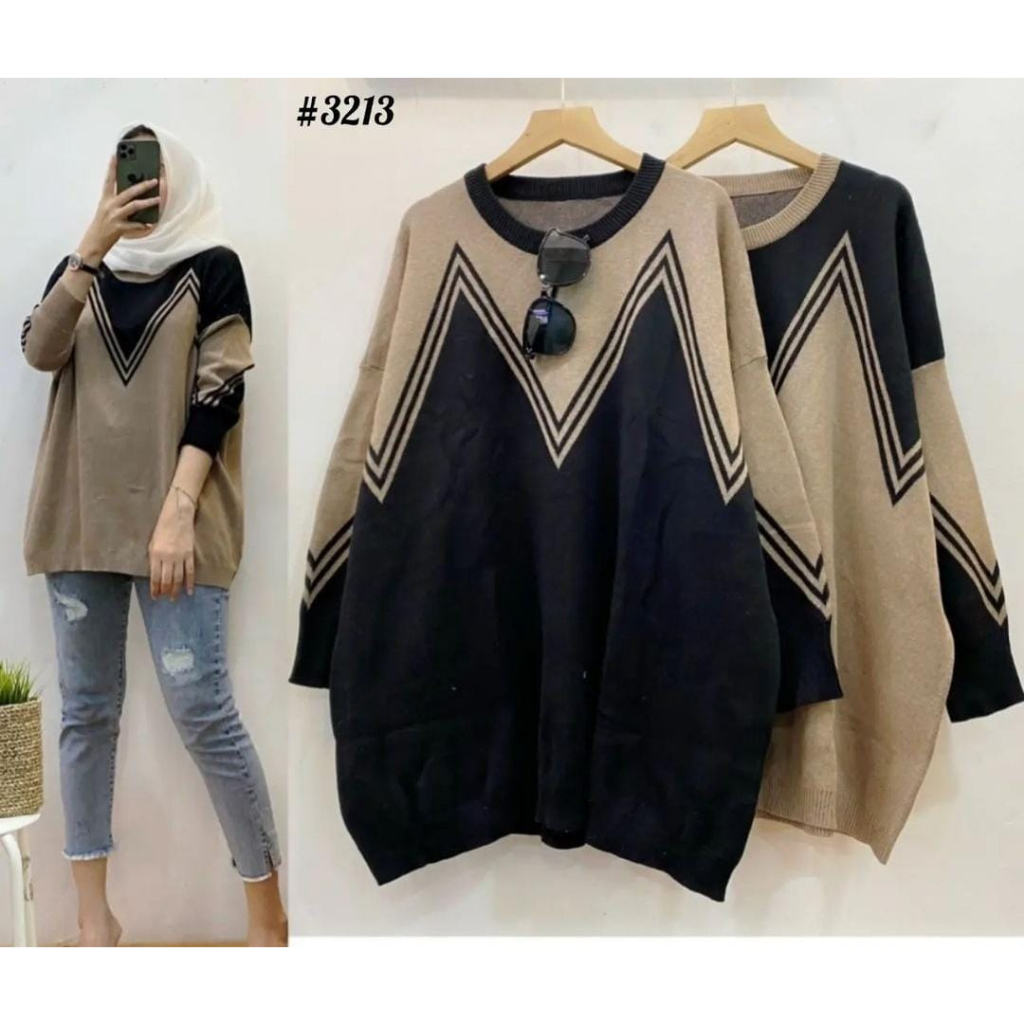 atasan bigsize jumbo rajutan wanita import