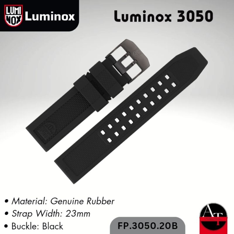 Tali Jam Luminox / Rubber Strap Luminox 3050 3080 8820 Kopassus 23mm FP.3050.20B ORIGINAL (Black Buc