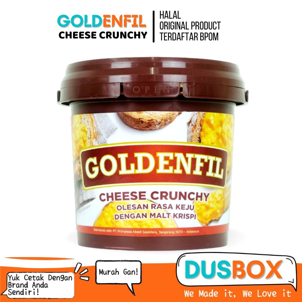 Goldenfil Cheese Crunchy / Selai Roti Bakar / Toping Roti / Selai Roti / Selai Coklat /Olesan Roti