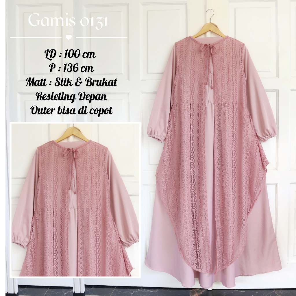 Gamis Kondangan/ Dress Pesta Brukat Kode 0131