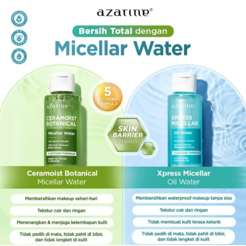 Ready Stock | AZARINE Micellar Water 90ml | Micellar Oil Water 90ml