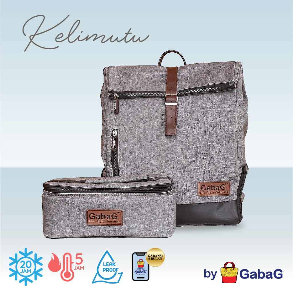 Gabag Backpack Cooler Bag 2in1 Laptop Fit Tas ASI