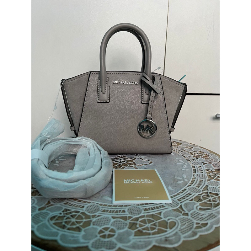 Mk Avril Xs Satchel Grey