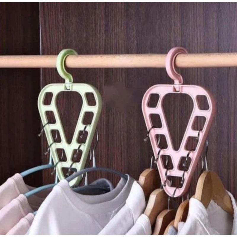 Hanger Baju Segitiga / Hanger Baju Lemari / Hanger Baju 9lubang / Hanger Baju 9in1