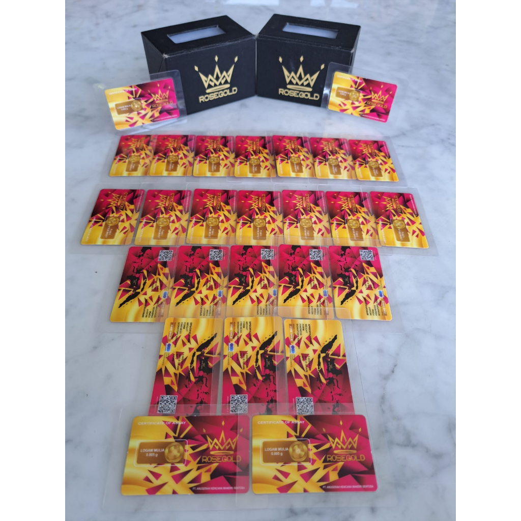 BABY GOLD / ROSE GOLD 0.005 GRAM LOGAM MULIA EMAS MURNI