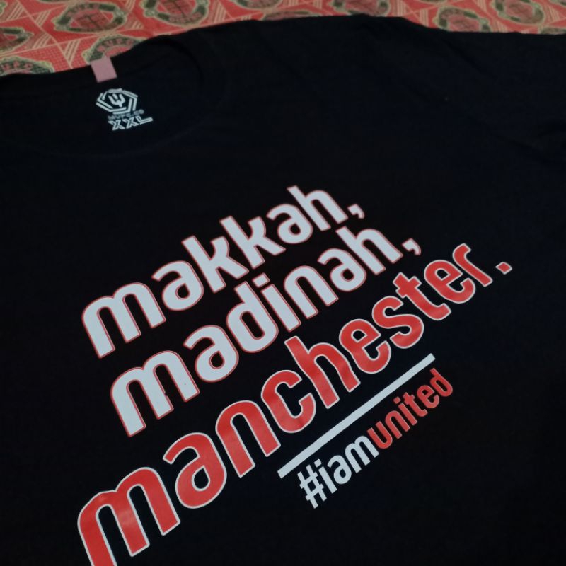 Tshirt Makkah, Madinah, Manchester