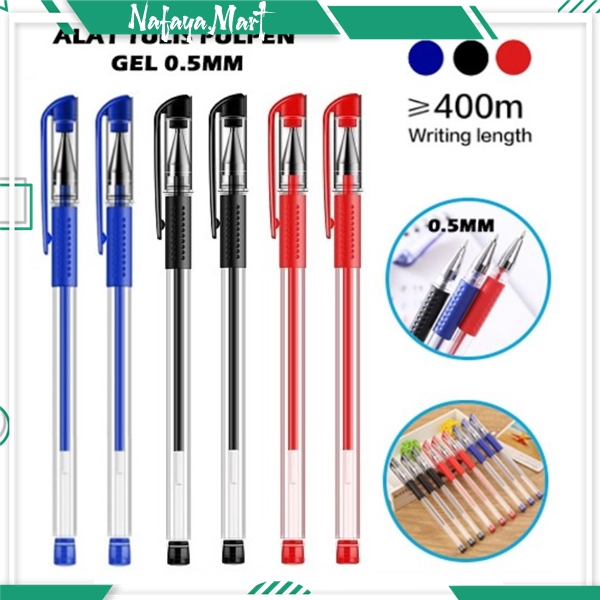 

Pulpen Gel 0.5mm Bolpen Pena Pen Alat Tulis Gel Tebal 0.5 MM Pena Cair