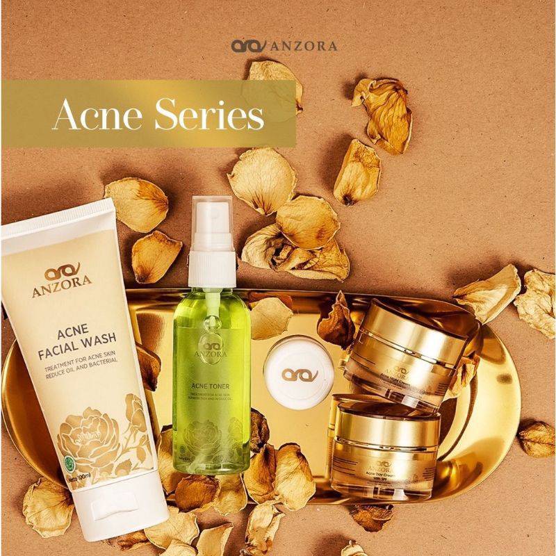 Anzora/Anzora acne/anzora skincare paket acne/paket wajah anzora acne skincare