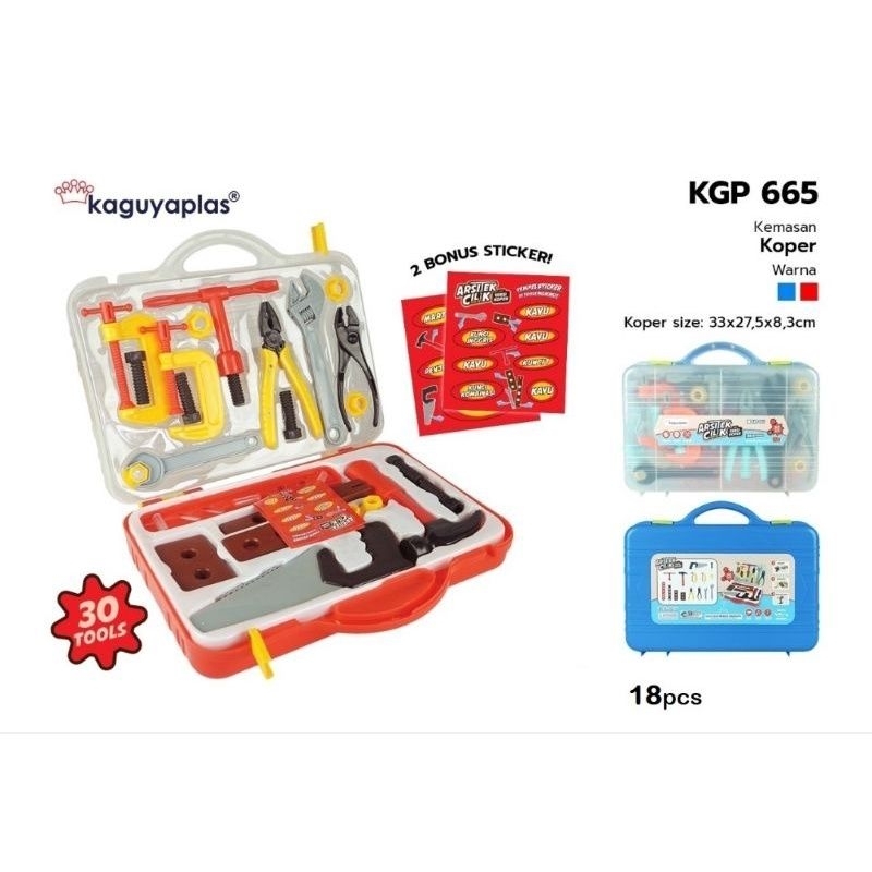 Tools Box Set 30pcs Mainan Edukatif Anak Alat Arsitek Pertukangan /Tool Box Set Pertukangan Tang Gergaji Obeng Kunci Kunci /Mainan Edukasi Keluarga