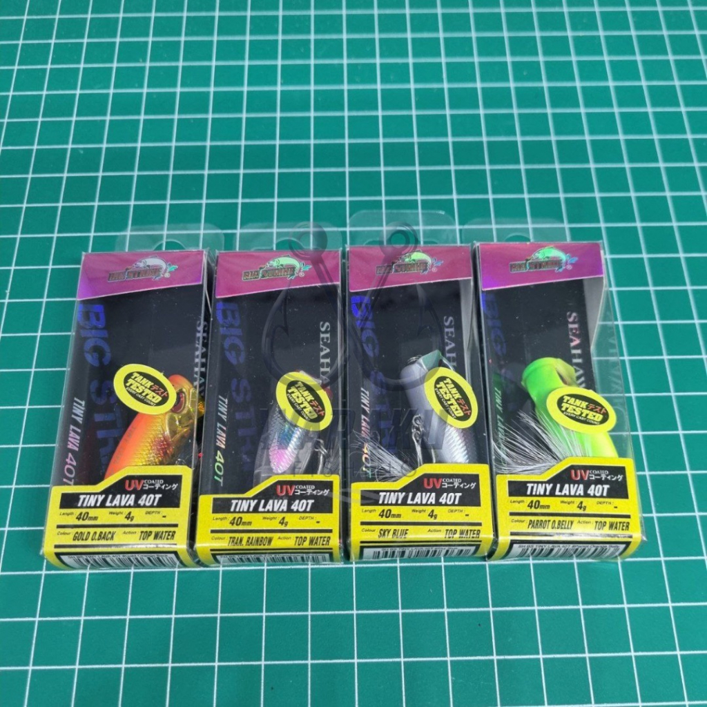 Umpan Popper SEAHAWK Tiny Lava 40T (40mm 3gr) Treble Mustad