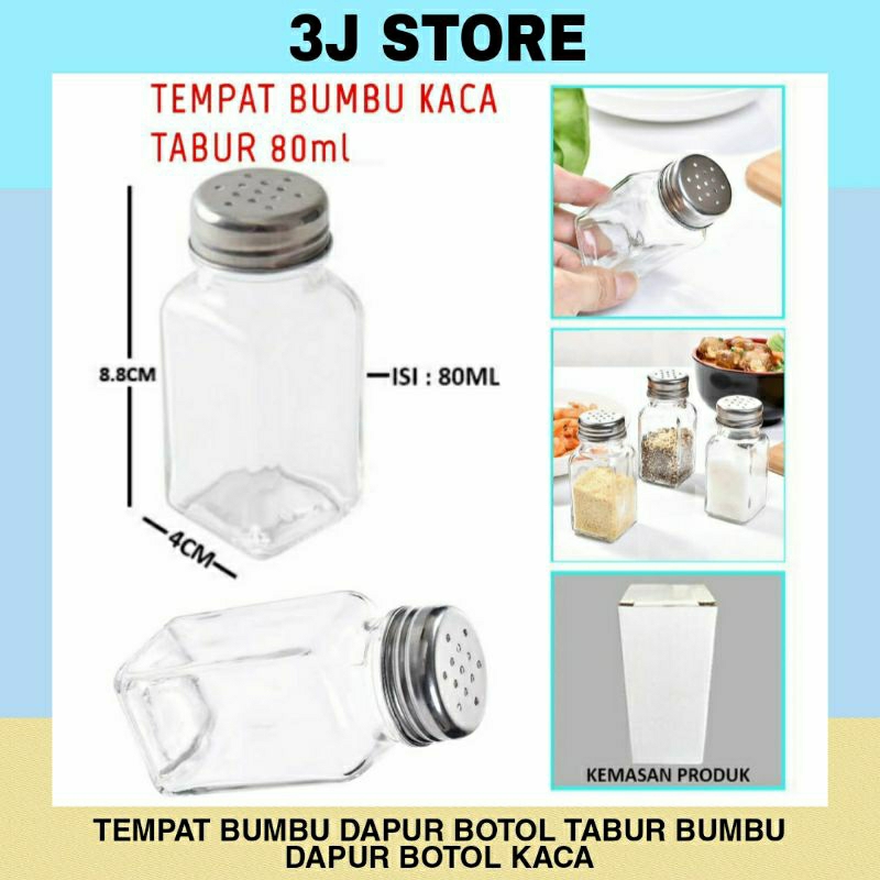 TEMPAT BUMBU DAPUR BOTOL KACA TABUR BUMBU BOTOL KACA DAPUR
