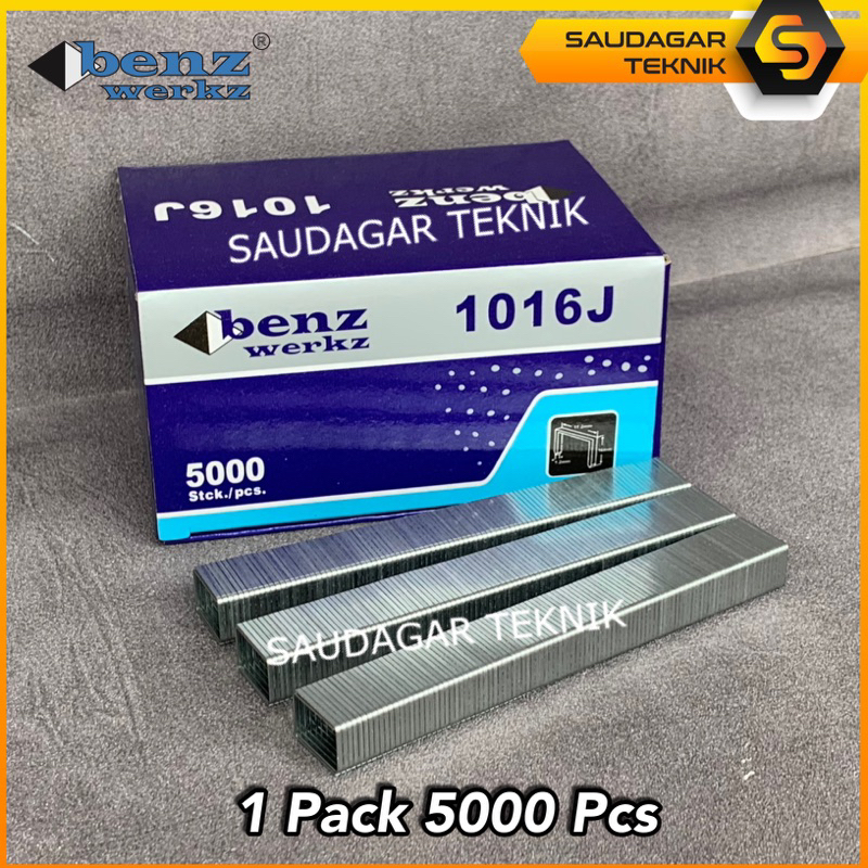 BENZ Isi Staples Paku Tembak 1016j Refill Mesin Staples Paku Tembak Angin Air Stapler Nailer Gun