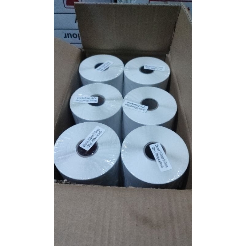 

kertas thermal 100x150mm 300pcs/Roll 1Dus 12Roll