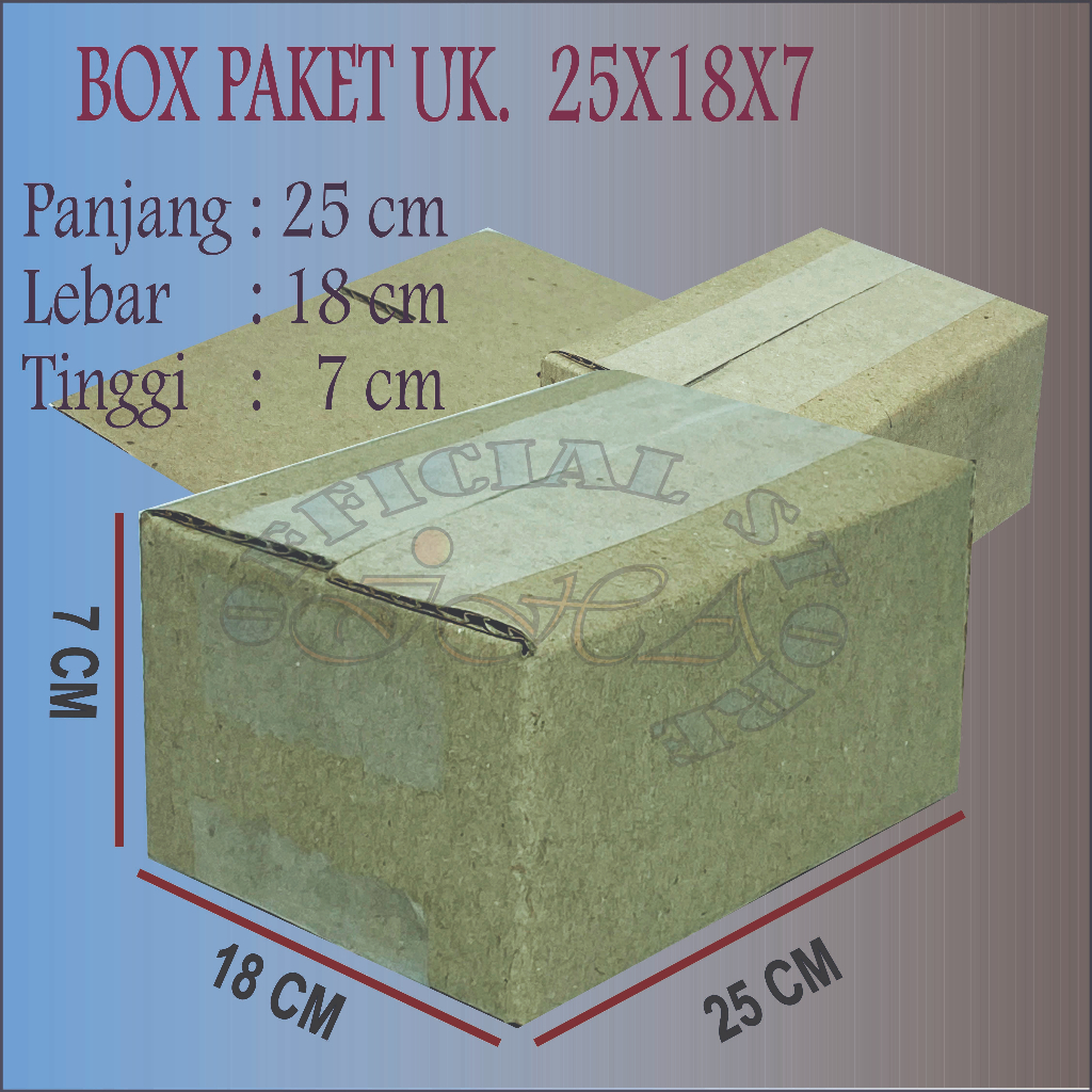 

Box packing uk. 25x18x7 cm kardus online murah packaging paket