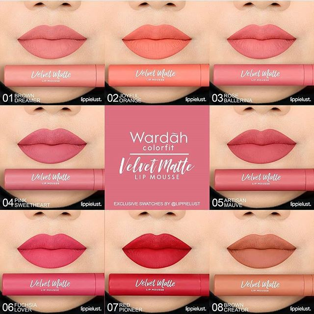 WARNA BARU ORIGINAL Wardah Colorfit Velvet Matte Mousse 01 - 14