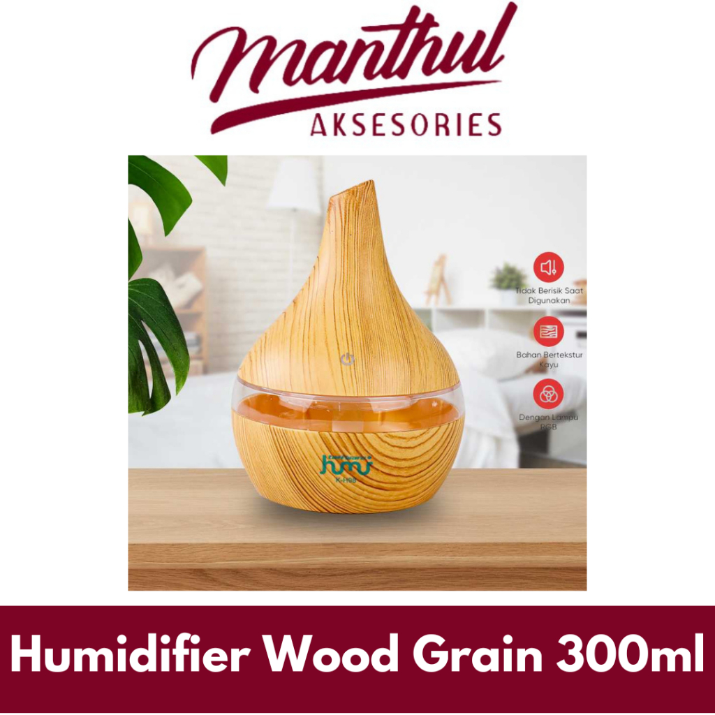 Humidifier Ultrasonic Wood Grain 300ml - K-H98