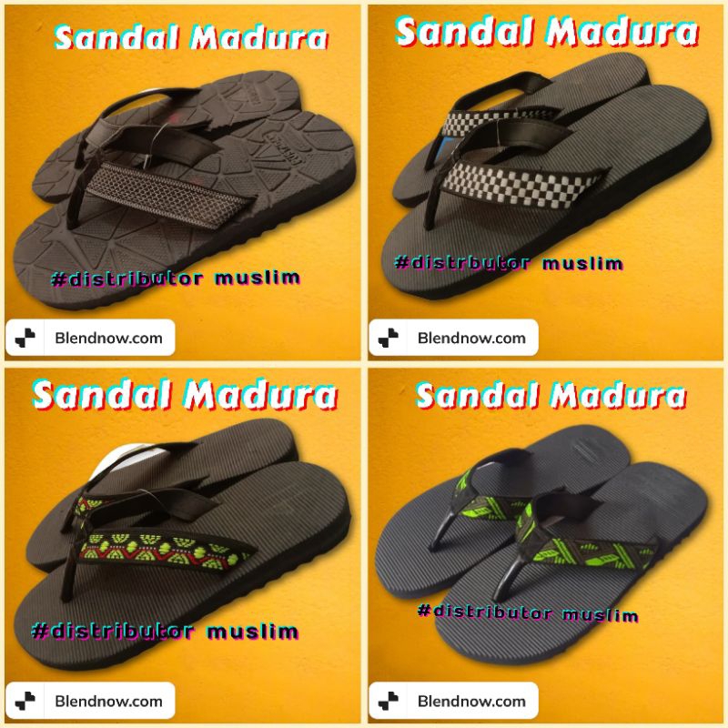 Sandal  Japit Madura Cewek | Cowok Size 36-42 | Sandal Wedges | Sandal Gunung Bahan Spon Terkuat harga grosir