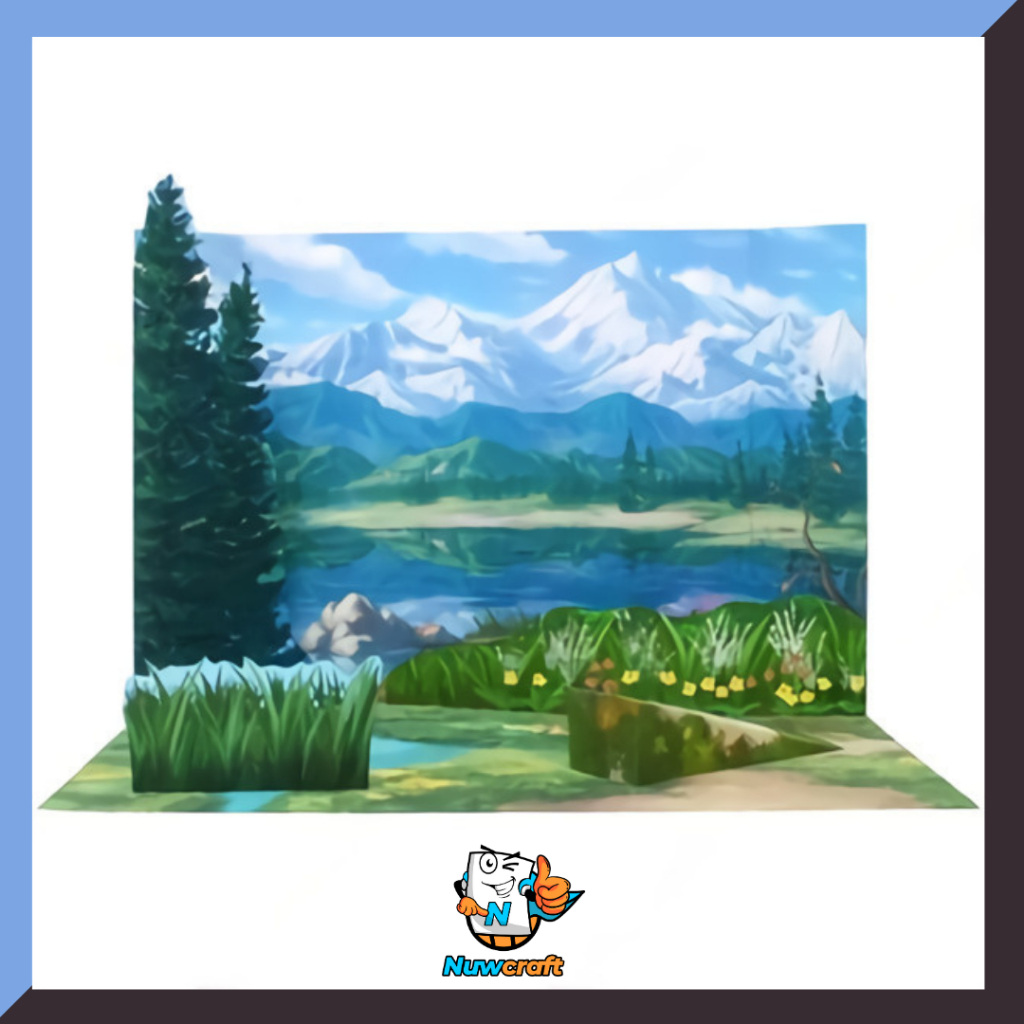 Kerajinan Papercraft  Diorama Danau