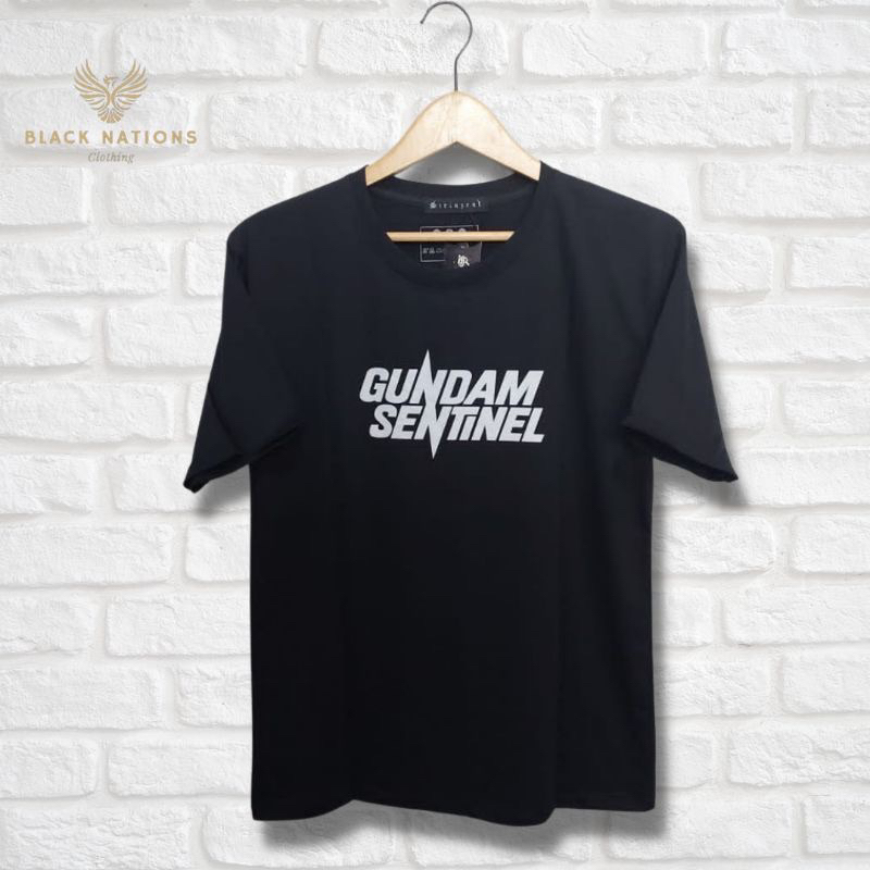 Kaos tshirt gundam sentinel hunter distro hitam