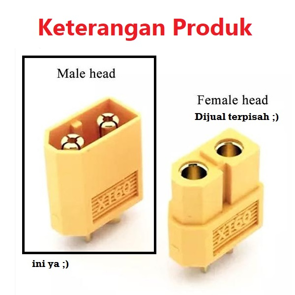 [HAEBOT] Konektor XT60 Male Female Plug Connector RC LiPo Baterai Battery Drone Li-Po Laki Cewek Penghubung