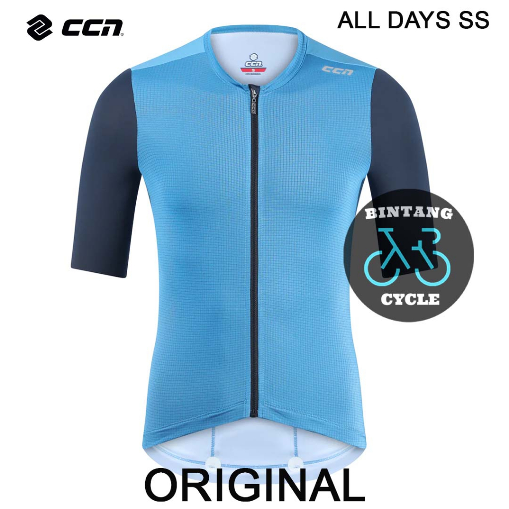 CCN ALL DAYS SS CONTRAST BLUE JERSEY - Jersey Pakaian Sepeda