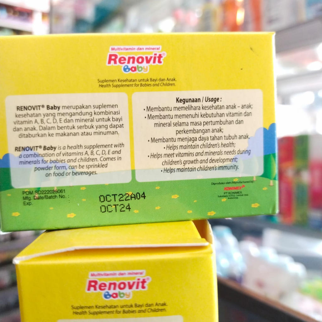 RENOVIT BABY 1 SASET 1GR renovit baby sachet suplemen kesehatan anak