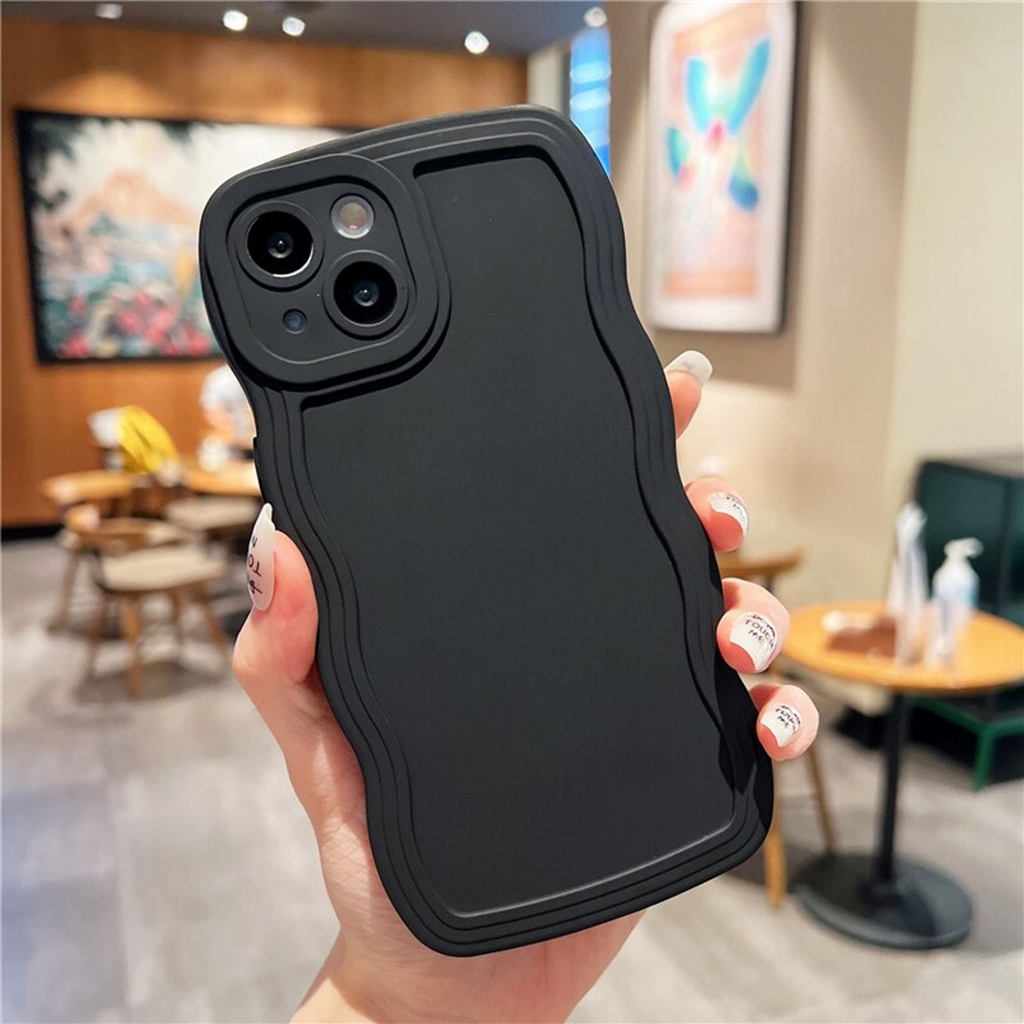 NEW Softcase Gelombang Hitam For Realme 10 4G Realme C33 C35 C31 C21 C20 C30 C11 C12 C15 Realme 9i 8
