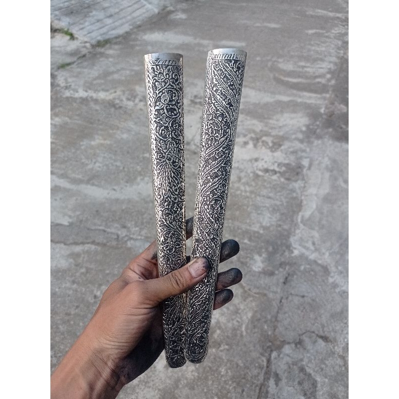 pendok  solo panjang 25cm lapis perak sangupan kirim sesuai stok motif