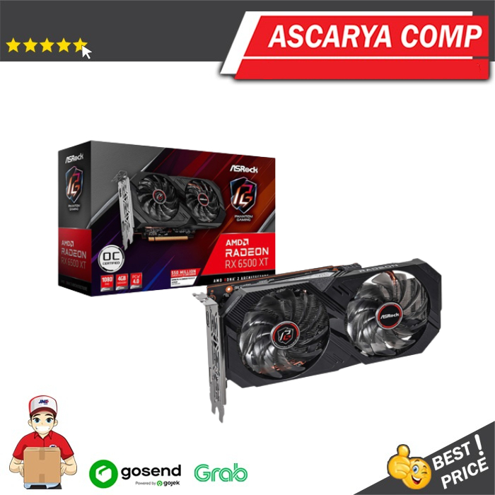 ASROCK AMD Radeon RX 6500 XT Phantom Gaming D 4GB OC / RX 6500 XT 4GB