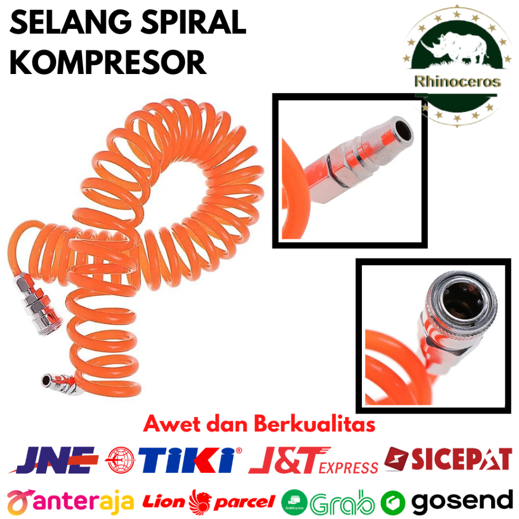 Selang Angin Spiral Kompresor Selang Recoil Hose 5x8 MM