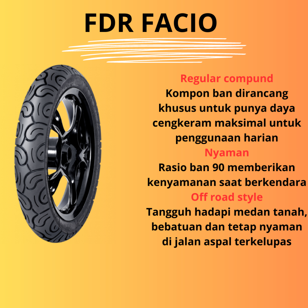 Ban Motor Ring 14  FDR FACIO Ban FDR Ring 14 Tubles 80/90 90/90