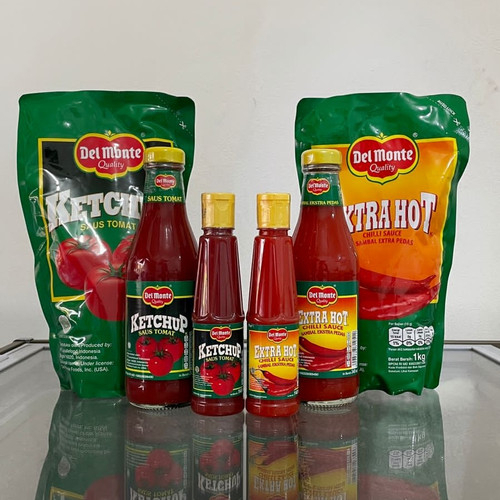 

Saus Sambal Delmonte Saus Tomat&Saus Extra Hot kemasan prakis 330ml