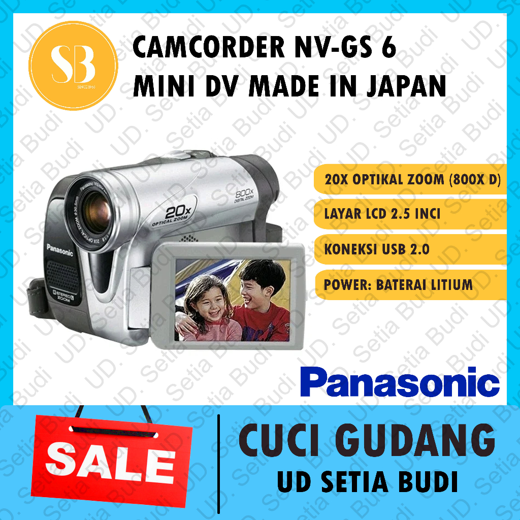 Handycam Panasonic NV-GS6 MiniDV Camcorder Made in Japan Baru Murah