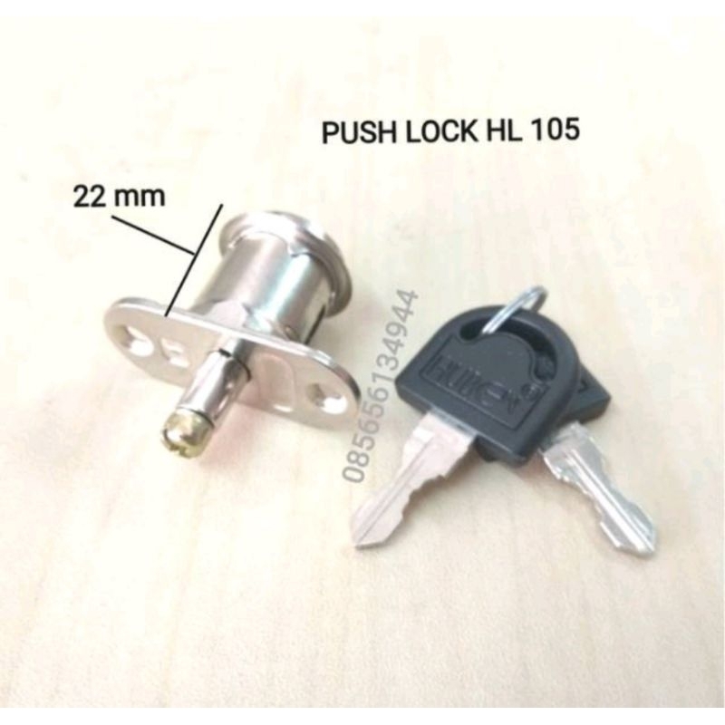 Push Lock Huben HL 105 / Kunci Pintu Lemari Sliding Tusuk / Pencet