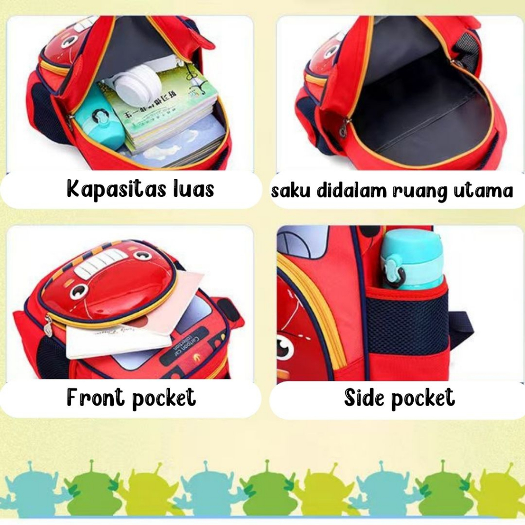 [MONA] Tas Ransel Anak Sekolah Karakter Imut dan Lucu Timbul 6D Buat Paud Sampai TK Kualitas Import Premium -M0233