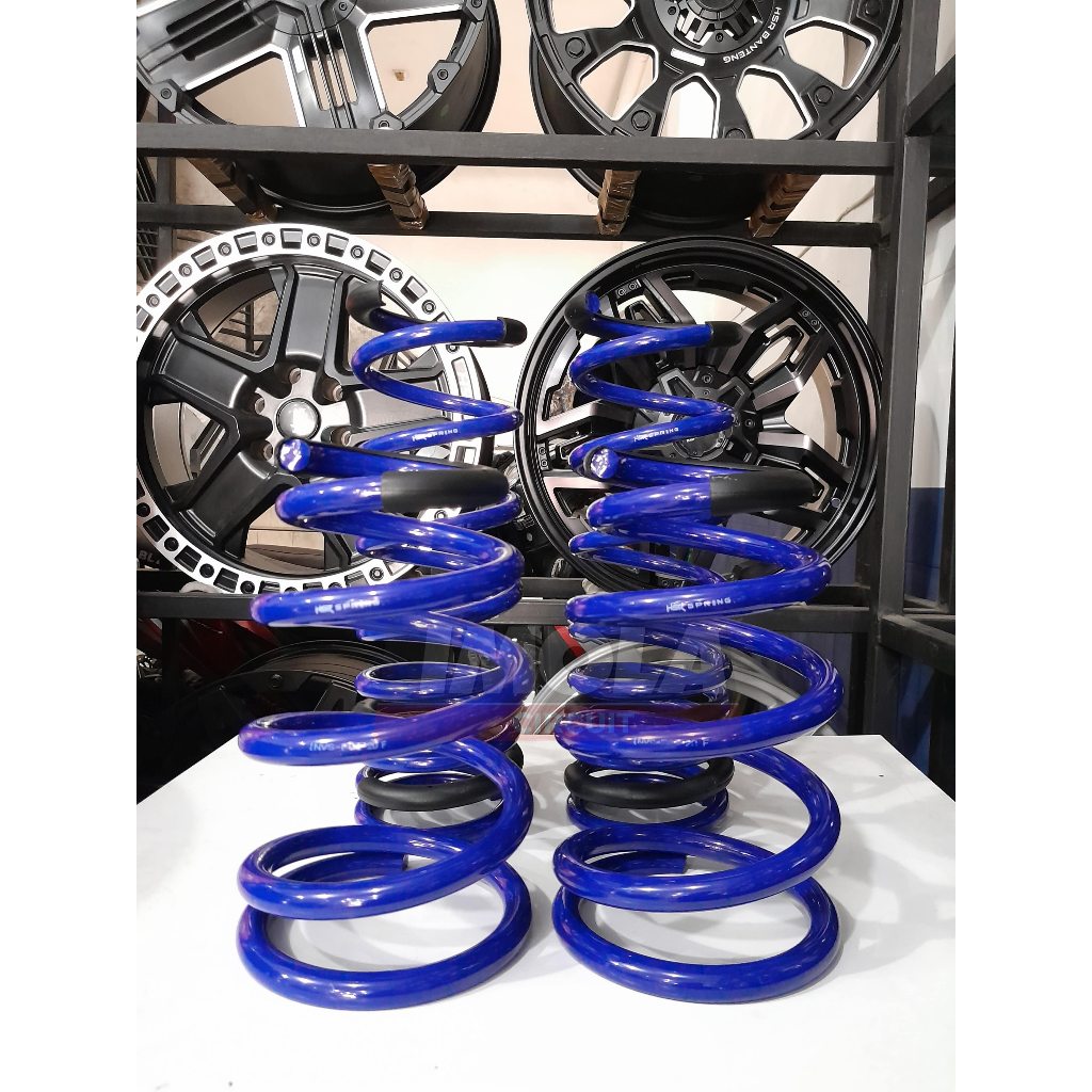 lowering kit hsr buat mobil innova warna blue per ceper murah pnp mobil inova solar coil spring inno