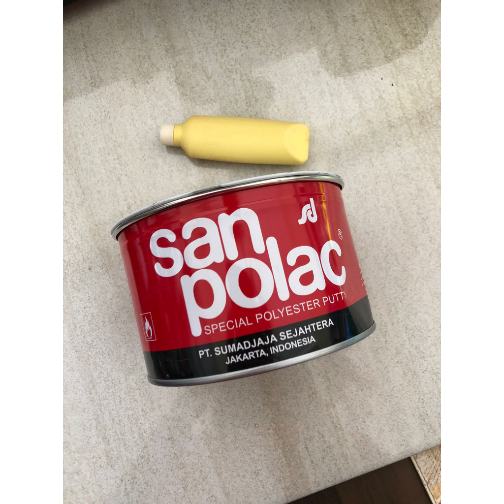 Dempul Mobil Dempul Besi Sanpolac 1 kg + hardener