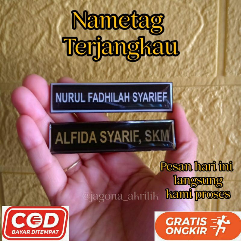

papan nama terjangkau name tag terjangkau papan nama dada papan nama peniti papan nama magnet