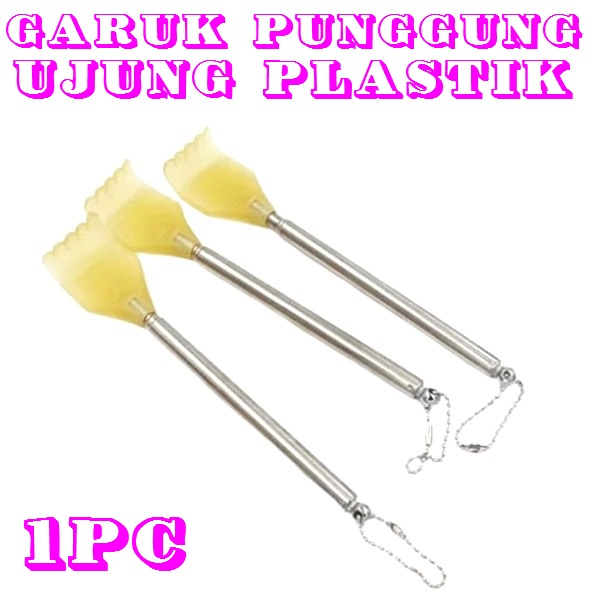 ALAT GARUK PUNGGUNG UJUNG PLASTIK Garukan Badan Penggaruk Stainless Panjang