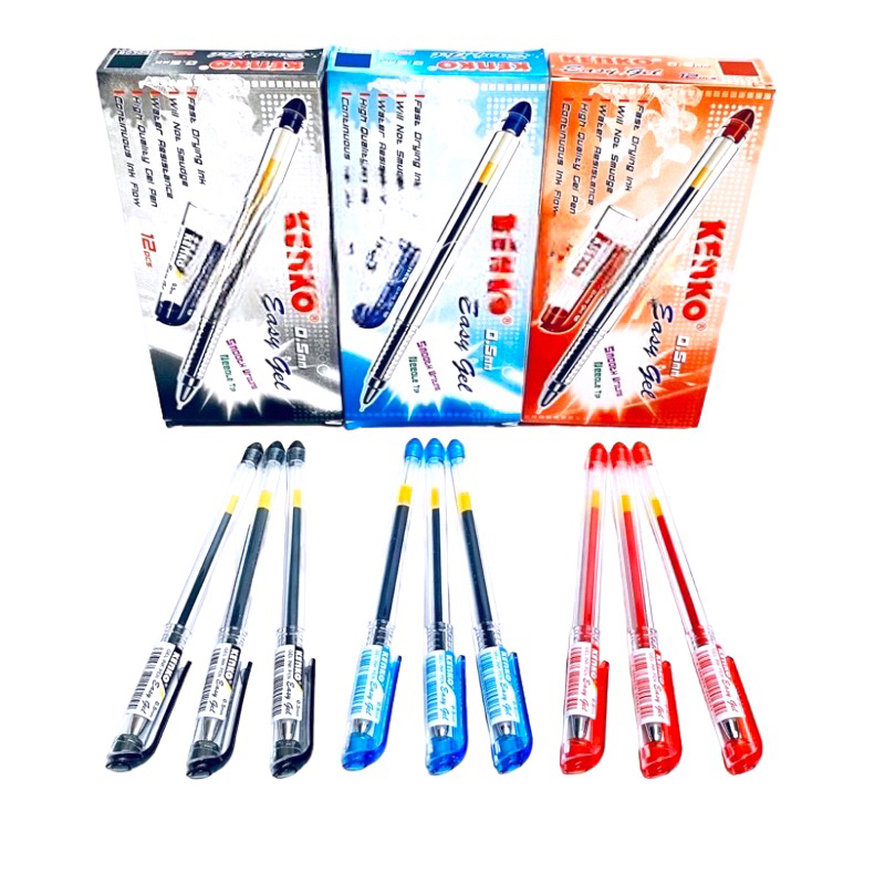 

SHAF ( 3 pcs ) pulpen pen gel kenko easy gel 0.5mm batik zoo biru ungu hijau