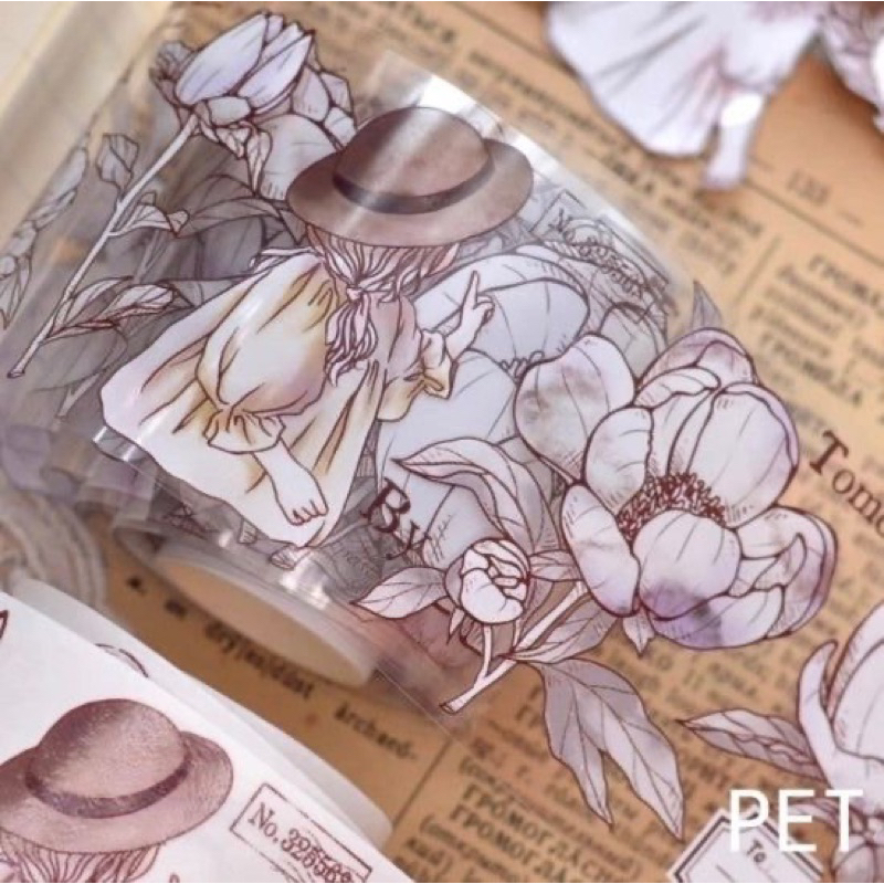 

Sample First Heart PET Tape by Little White Perloop