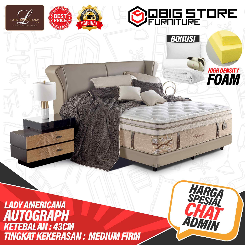 Kasur Springbed Lady Americana Autograph Spring bed Matras