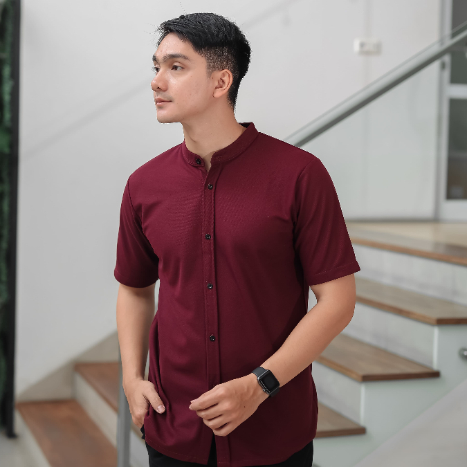 Kemeja Pendek kemeja Polos Kemeja Slimfit Kemeja Kasual Besic Kemeja Hijau